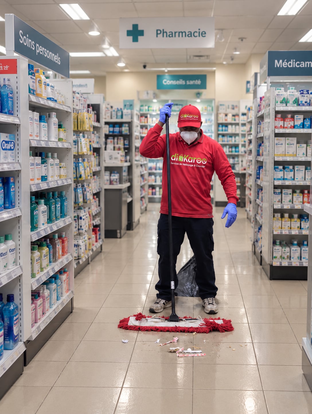 L'intérieur propre et lumineux d'un commerce